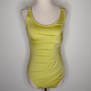 NWOT Calvin Klein Women's Green One-Piece Swimsuit Size 10